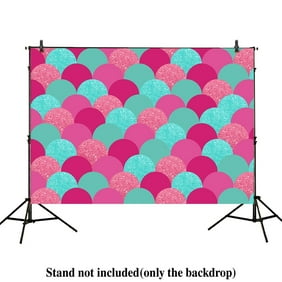 12x12ft Pastel Color Mermaid Scales Backdrop for Parties Colorful Glitter Fishes Sea-Maid Tail Scale Baby Shower Photography Background Birthday Party Events Photo Studio Props